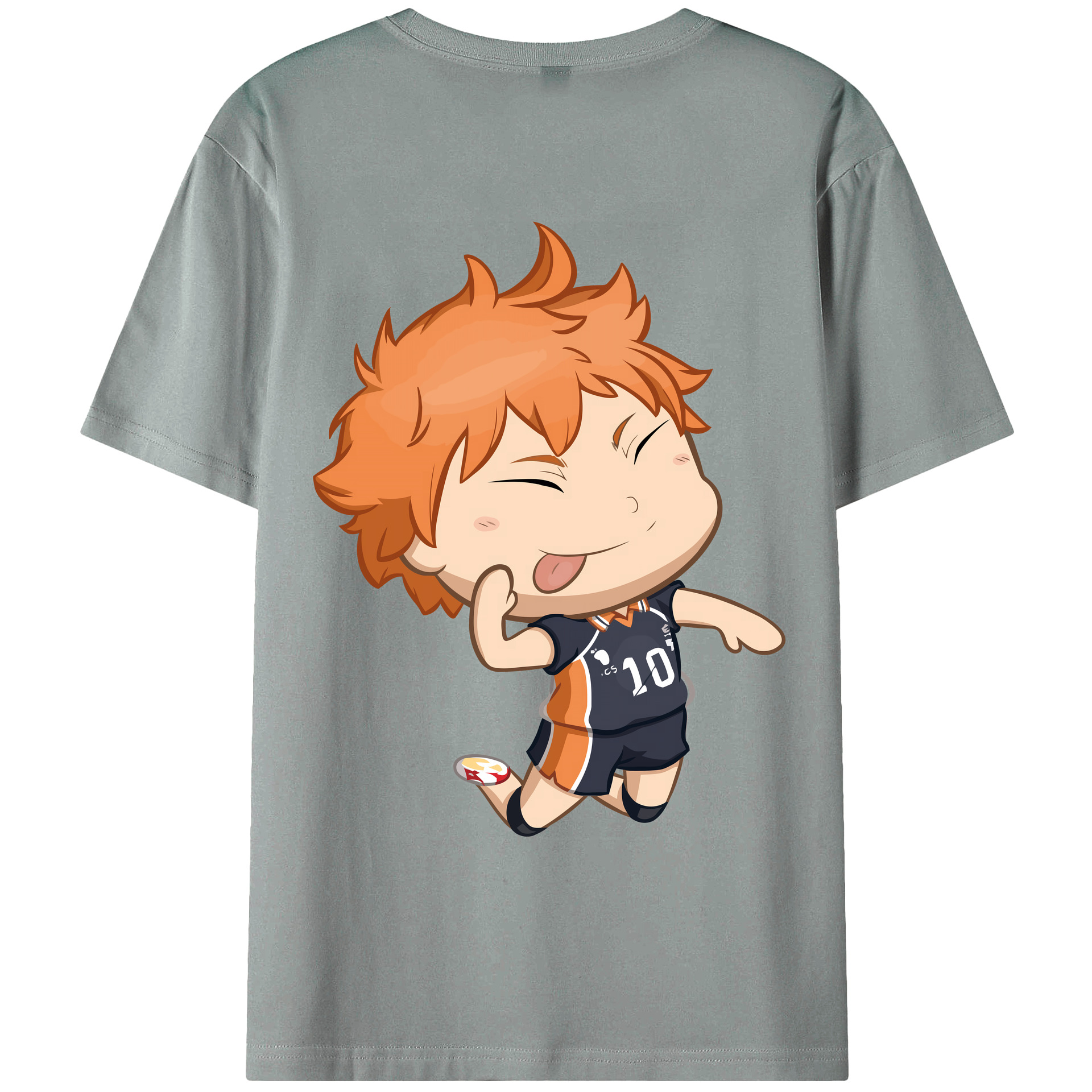 （画像用） ハイキュー!! Haikyu!! 綿100％ メンズ半袖Tシャツ（バックプリント） 通気性